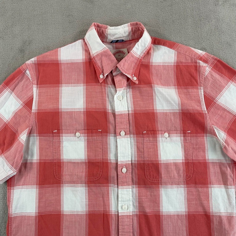 Brooks Brothers Shirt men Medium Multi Plaid Short Sleeve Casual Preppy